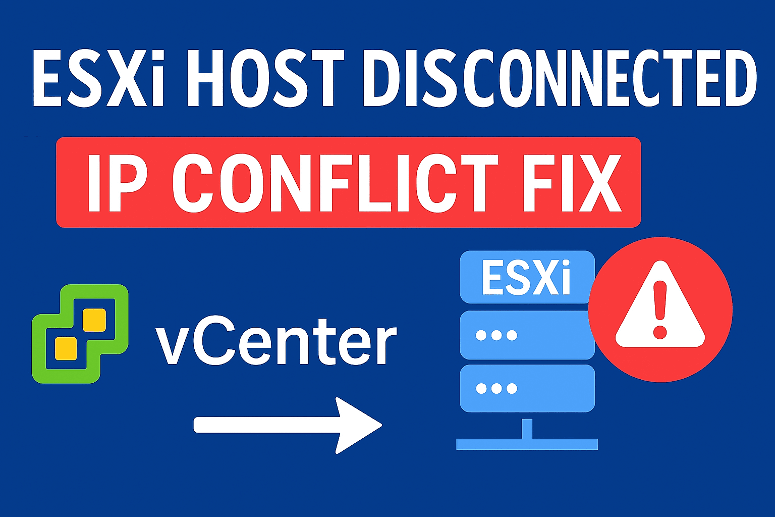 esxi host disconnected due to ip conflict