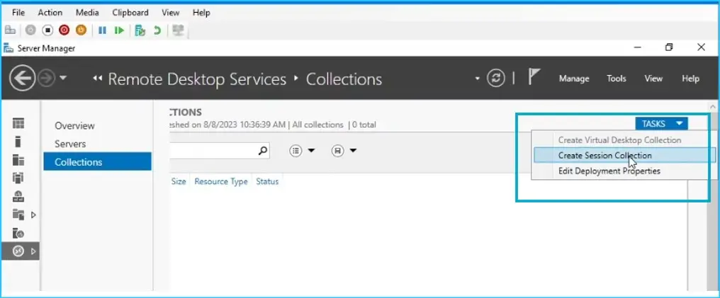 rds session collection