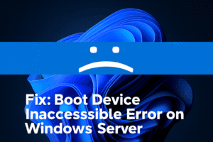 Fix: boot device inaccessible
