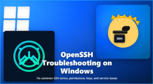 openssh troubleshooting on Windows